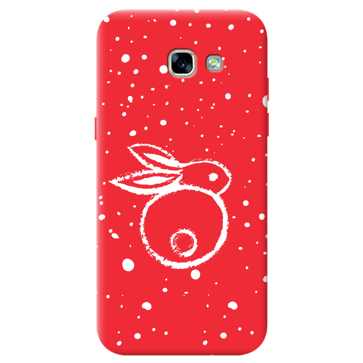 Чехол для Samsung Galaxy A5 2017 ярко-красный матовый soft touch Rabbit - фото 1