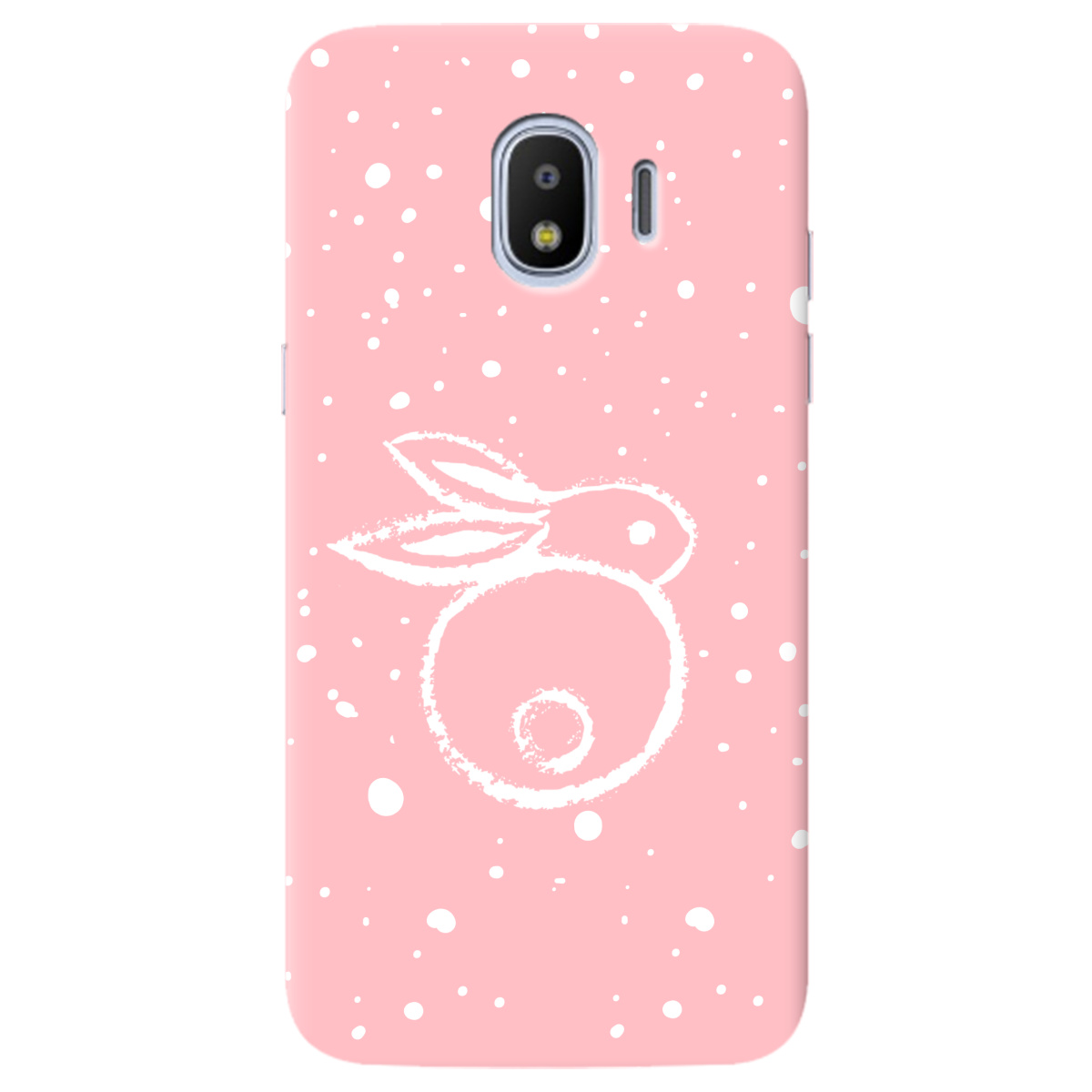 Чохол для Samsung Galaxy J2 2018 ніжно-рожевий матовий soft touch Rabbit - фото 1