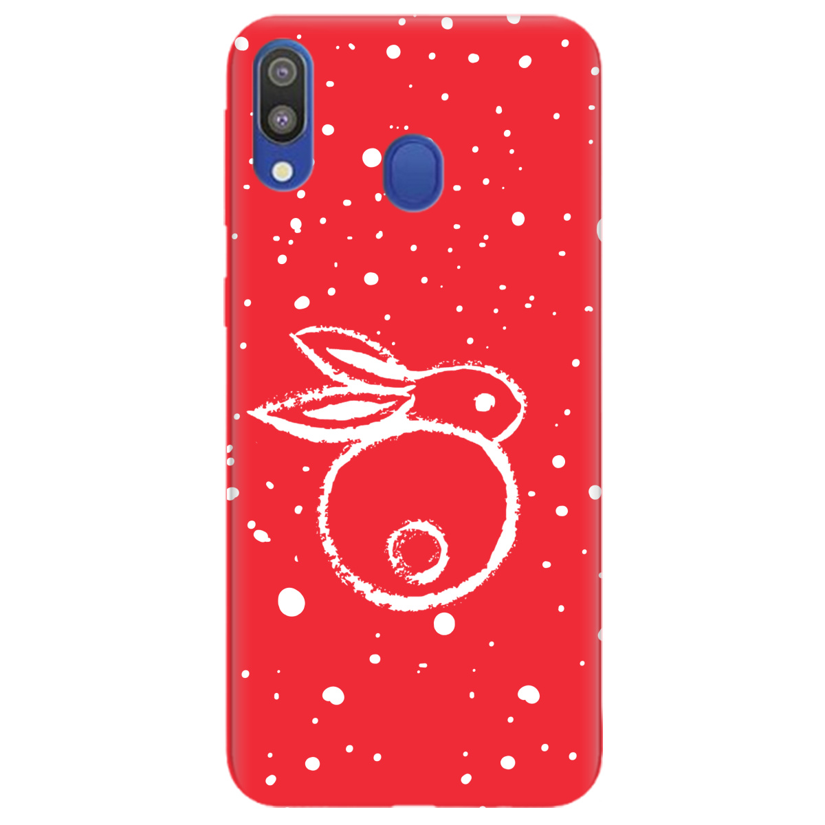 Чехол для Samsung Galaxy A40 ярко-красный матовый soft touch Rabbit - фото 1