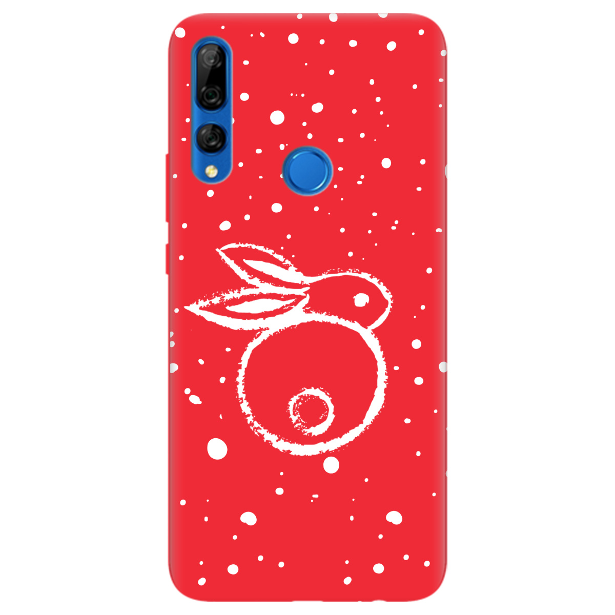 Чохол для Huawei Y9 Prime 2019 яскраво-червоний матовий soft touch Rabbit - фото 1