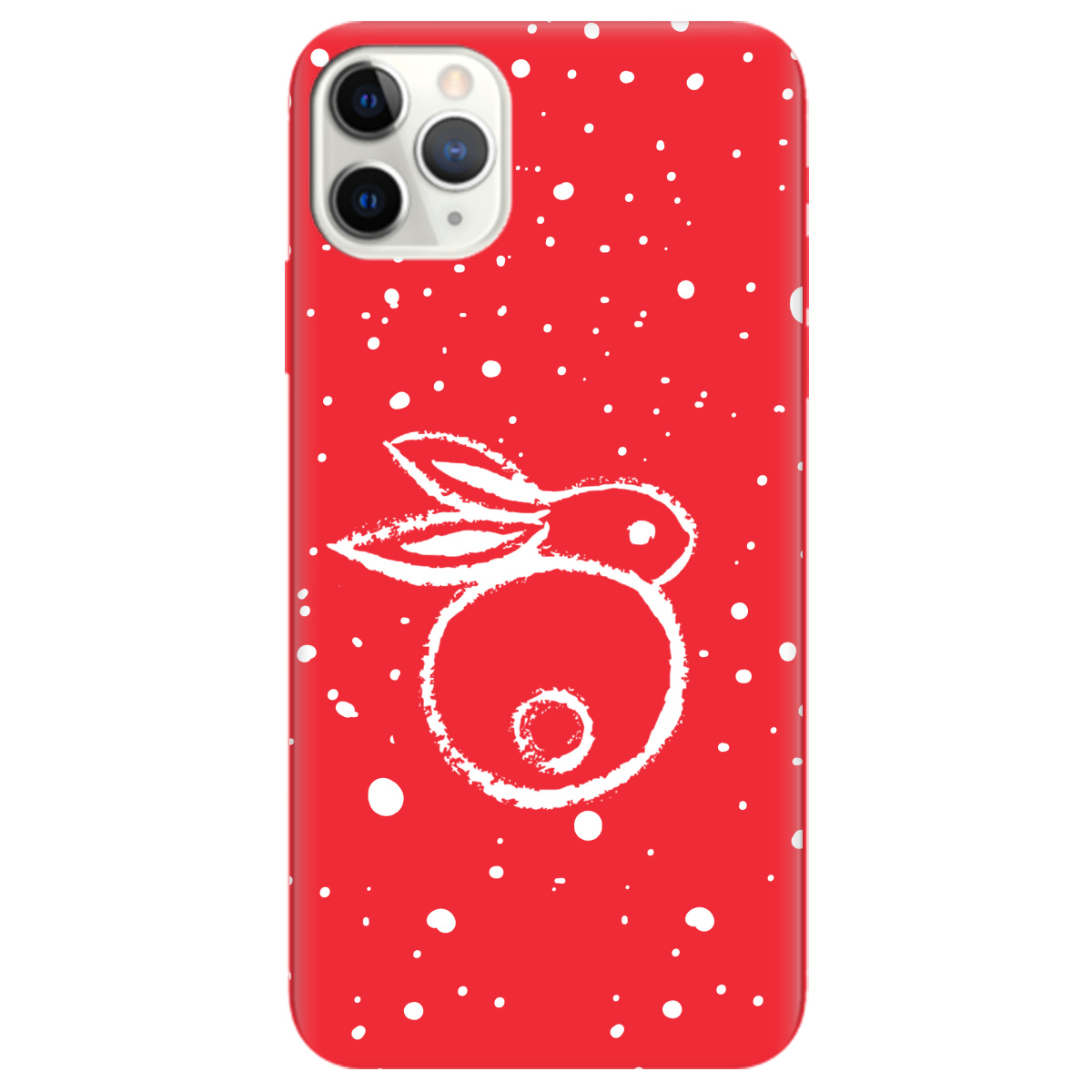 Чехол для Apple iPhone 11 Pro ярко-красный матовый soft touch Rabbit - фото 1