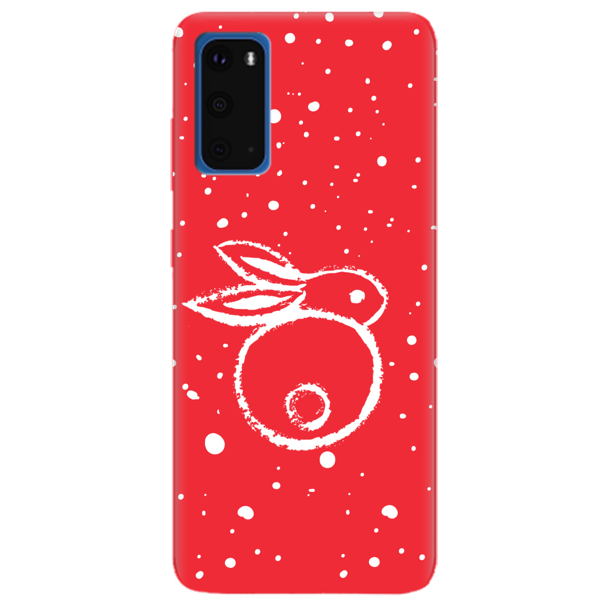 Чехол для Samsung Galaxy S11e ярко-красный матовый soft touch Rabbit - фото 1