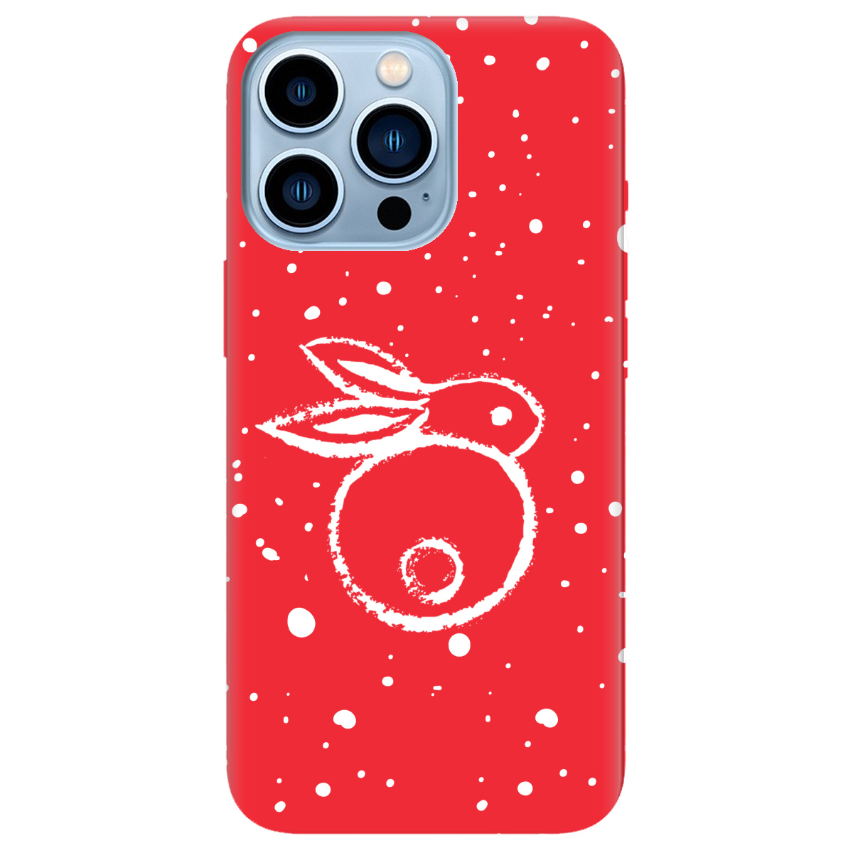 Чехол для Apple iPhone 13 Pro Max ярко-красный матовый soft touch Rabbit - фото 1