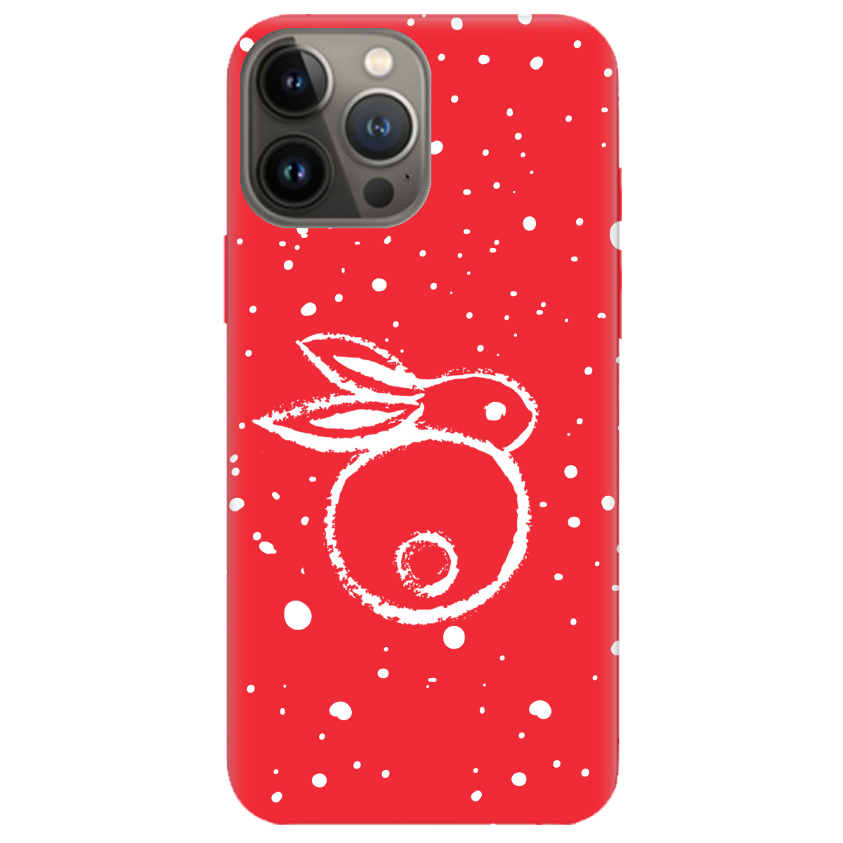 Чехол для Apple iPhone 13 Pro ярко-красный матовый soft touch Rabbit - фото 1