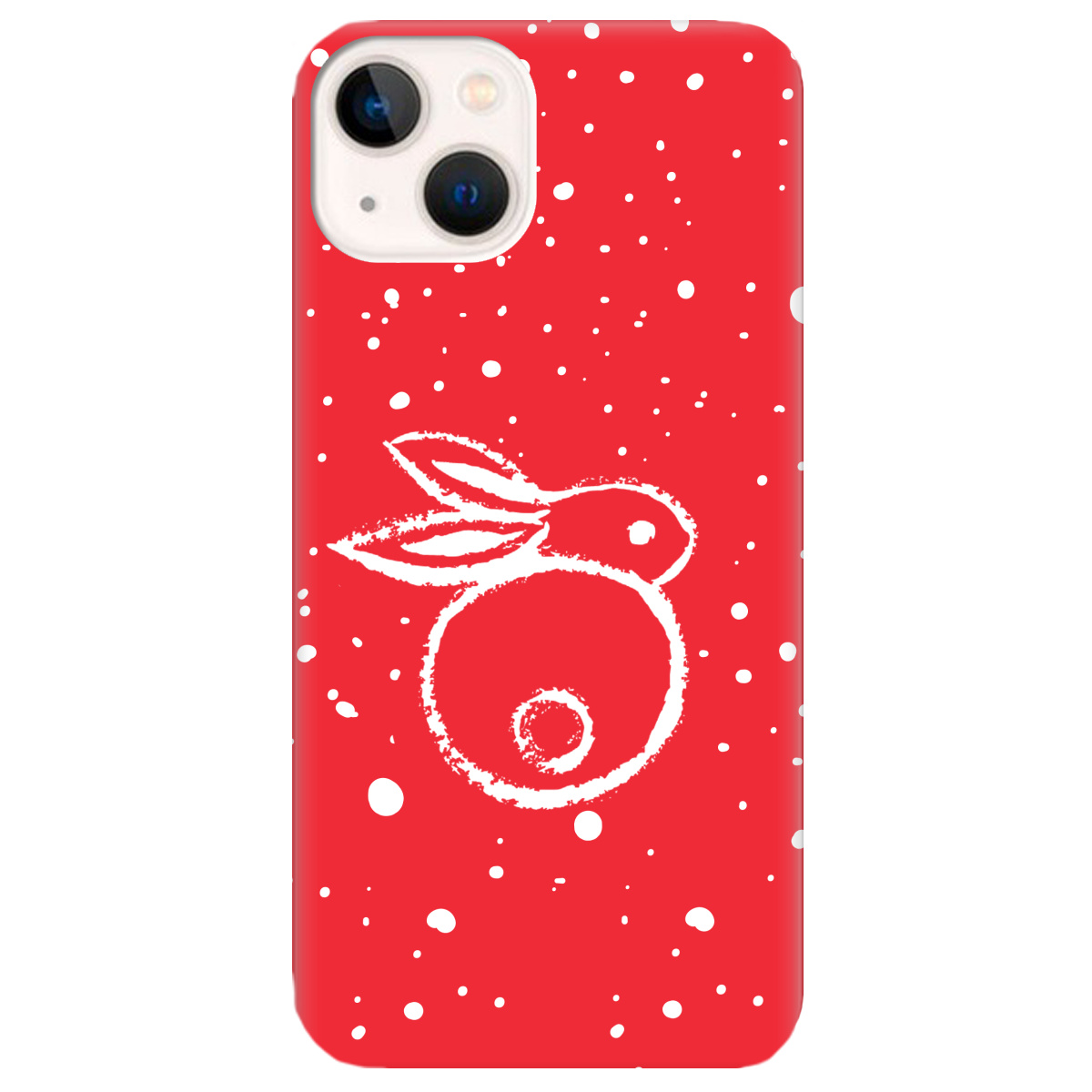 Чехол для Apple iPhone 13 Mini ярко-красный матовый soft touch Rabbit - фото 1