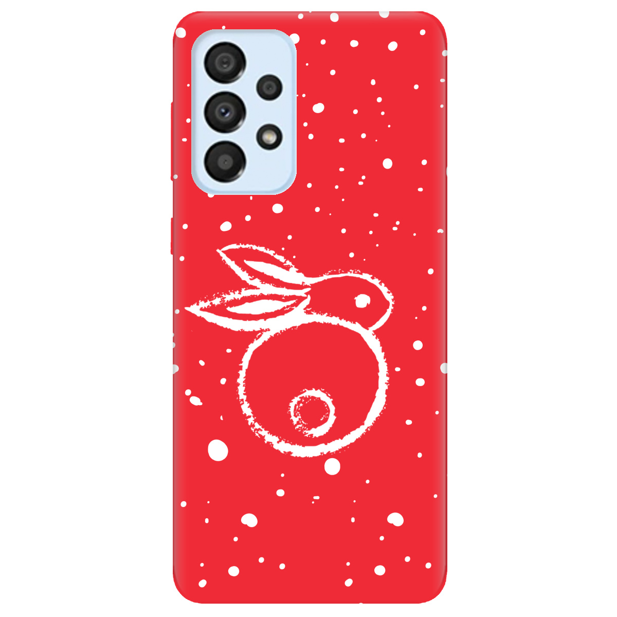 Чохол для Samsung Galaxy A33 яскраво-червоний матовий soft touch Rabbit - фото 1