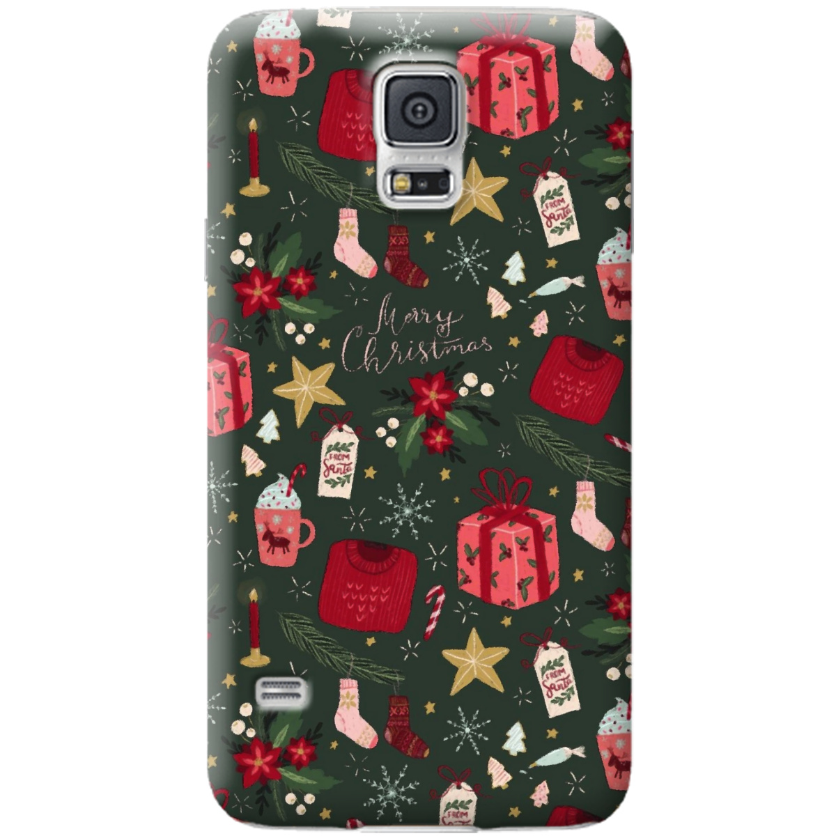 Чехол для Samsung Galaxy S5 Merry christmas - фото 1