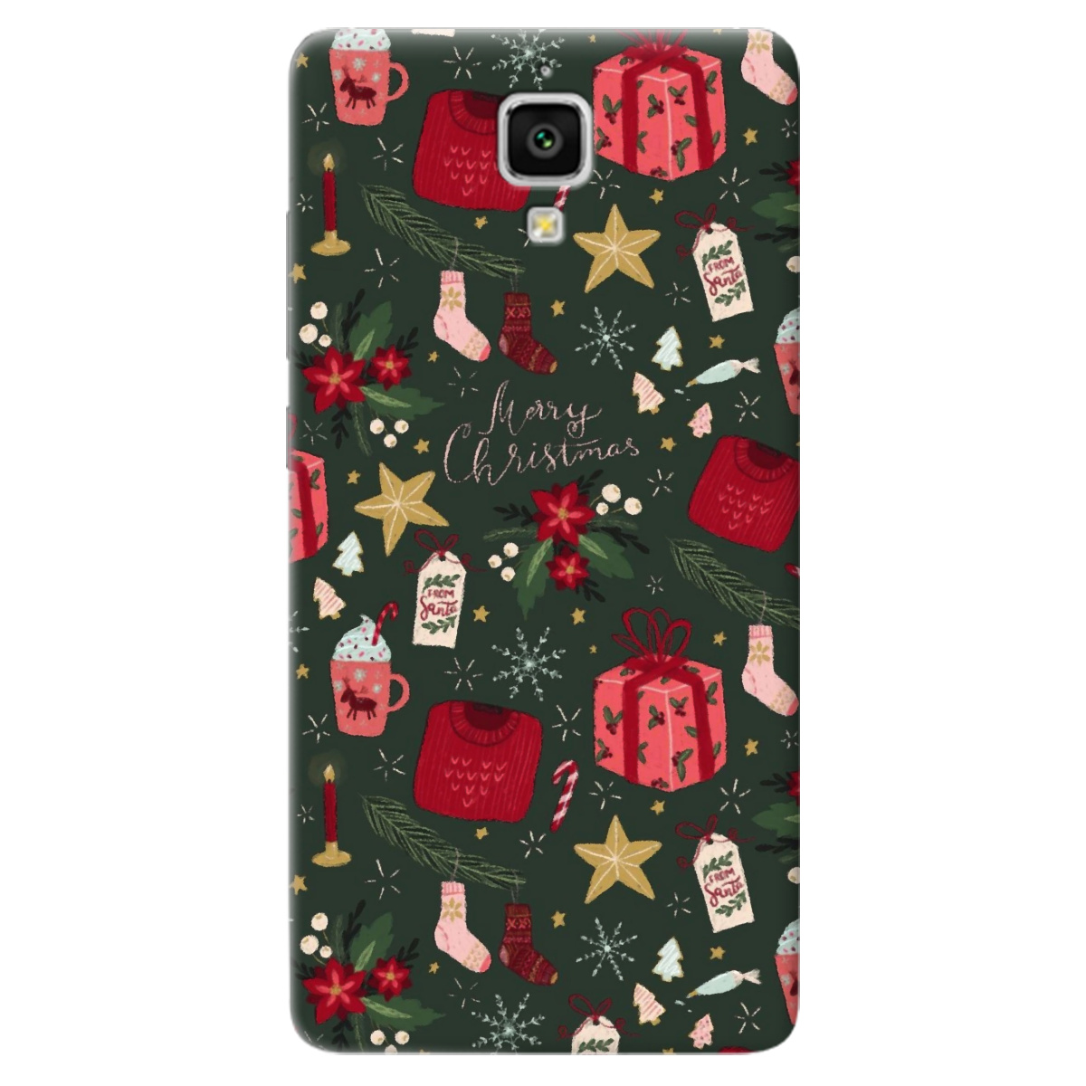 Чехол для Xiaomi Mi 4 Merry christmas - фото 1