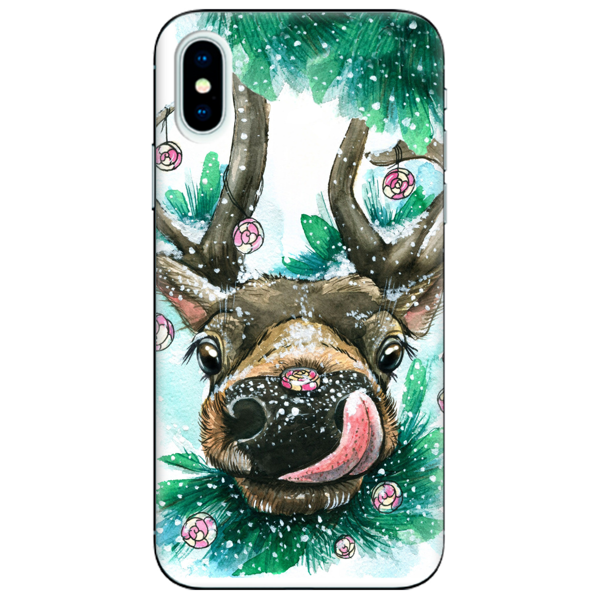 Чехол для Apple iPhone X Сute deer - фото 1