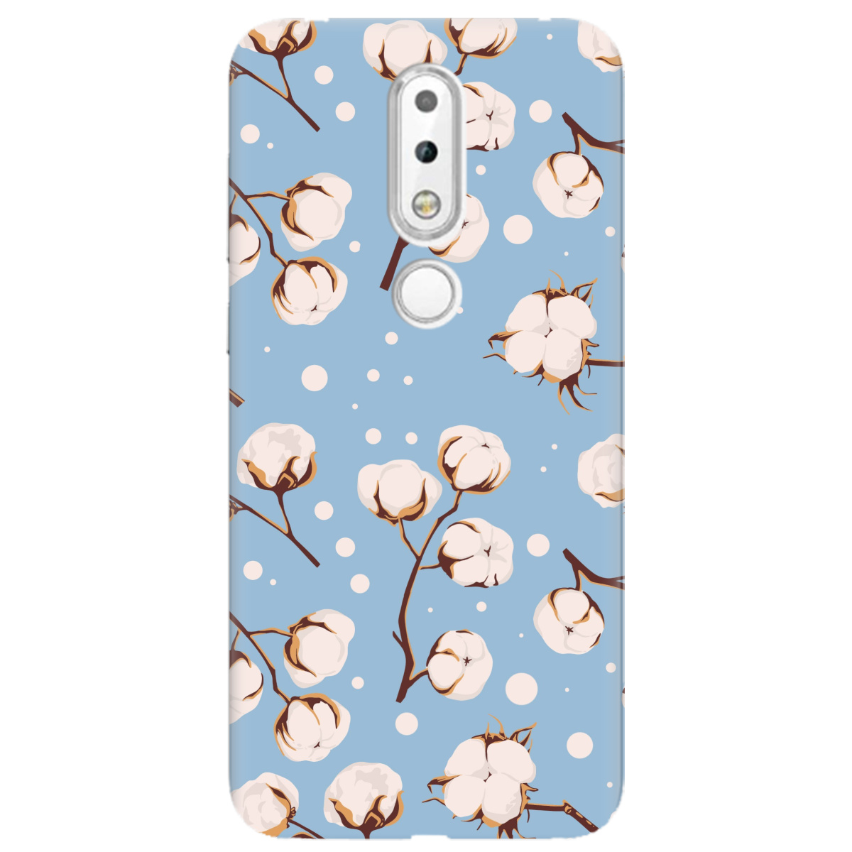 Чехол для Nokia 6.1 Plus X6 Квітка бавовни - фото 1
