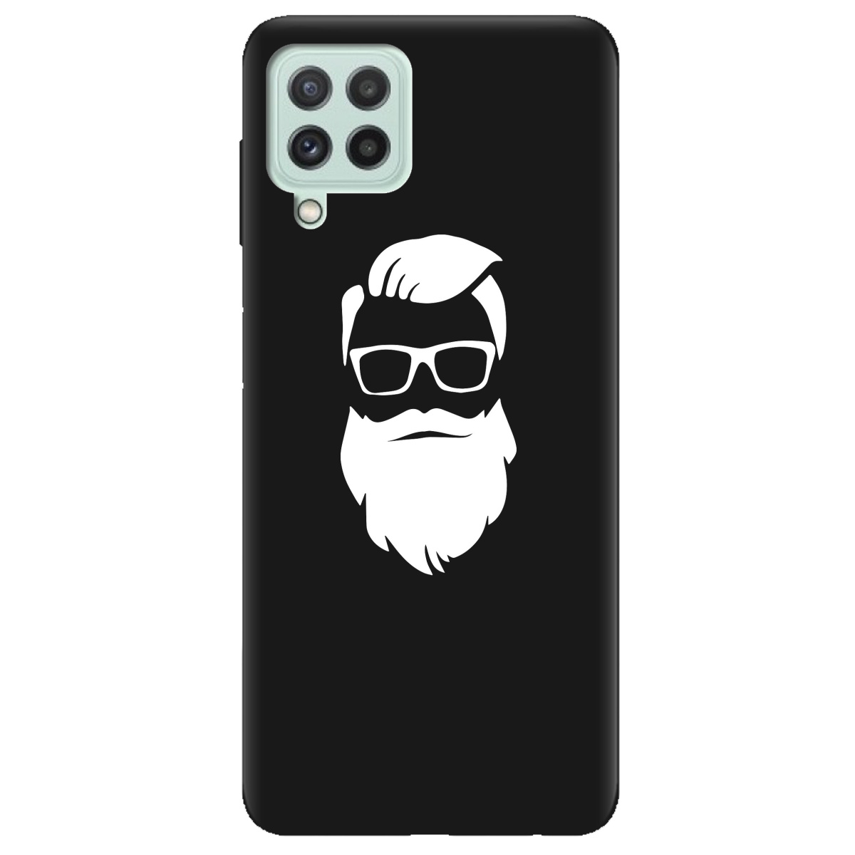 Чехол для Samsung Galaxy M32 черный матовый soft touch Beard - фото 1