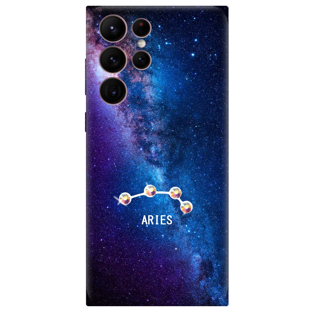 Чехол для Samsung Galaxy S22 Ultra Aries (Овен) со стразами - фото 1