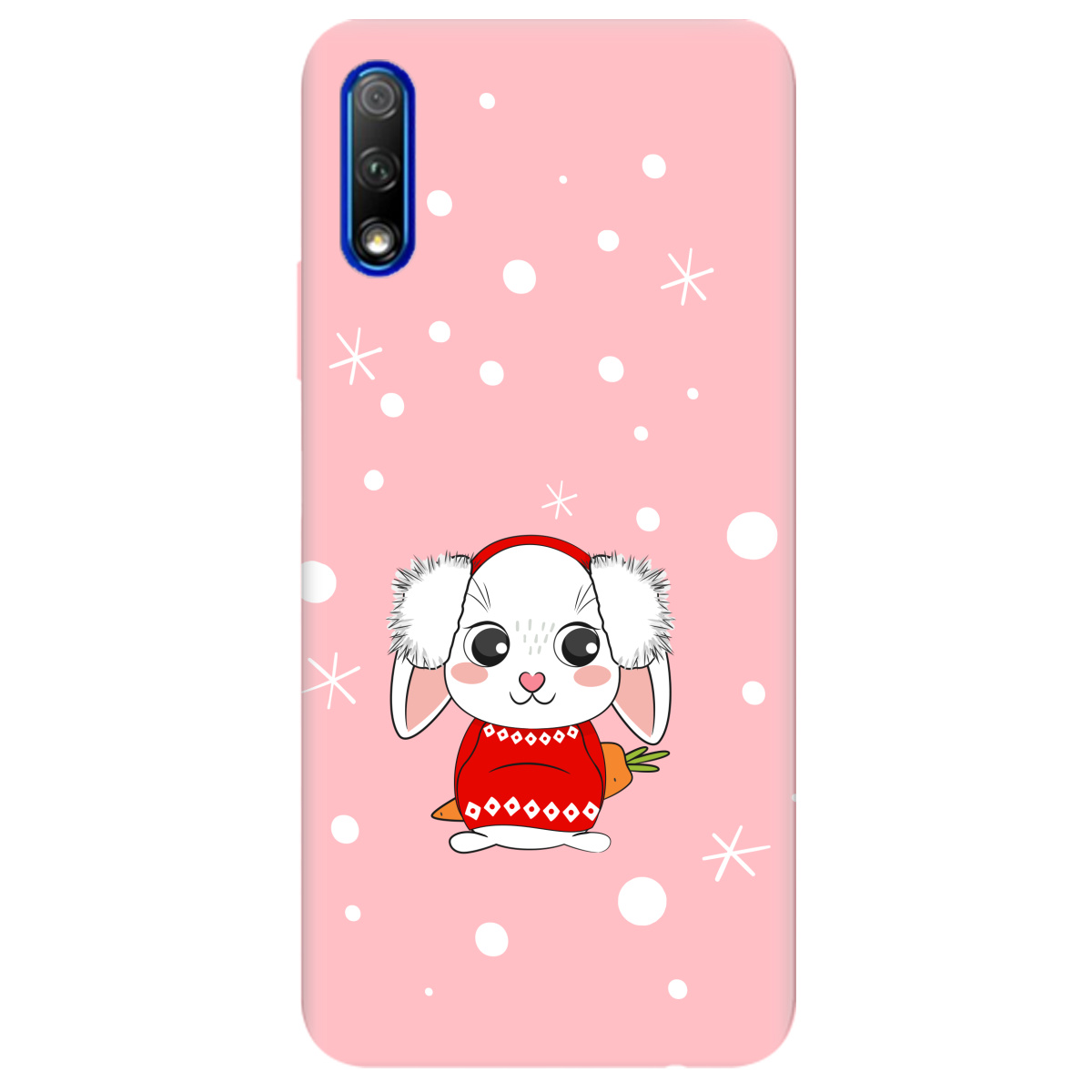 Чохол для Huawei Honor 9X Pro ніжно-рожевий матовий soft touch My bunny - фото 1