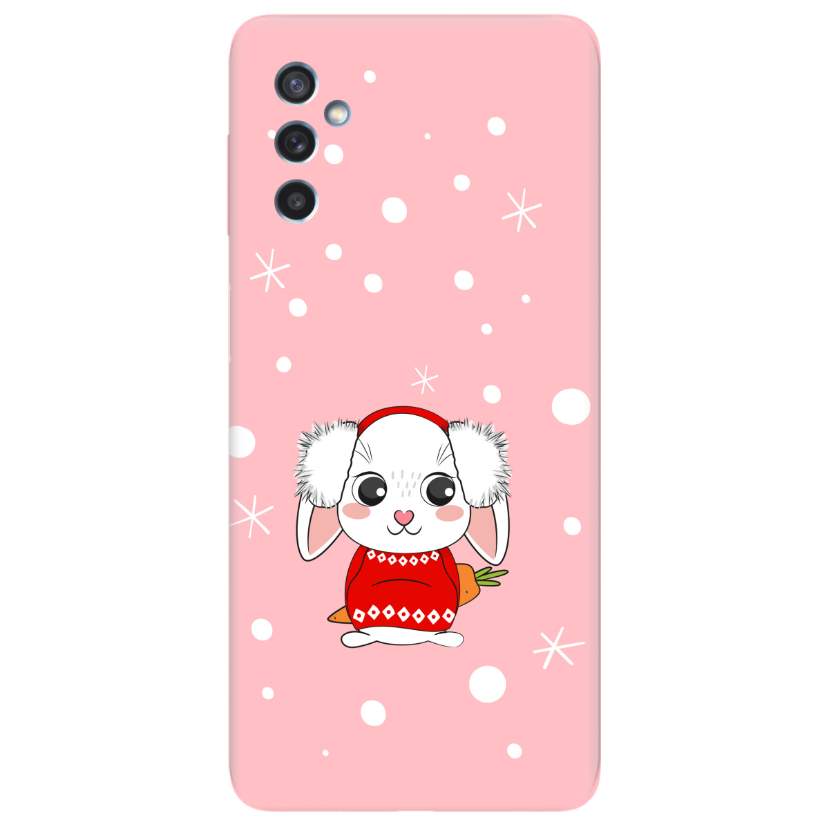 Чехол для Samsung Galaxy M52 нежно-розовый матовый soft touch My bunny - фото 1