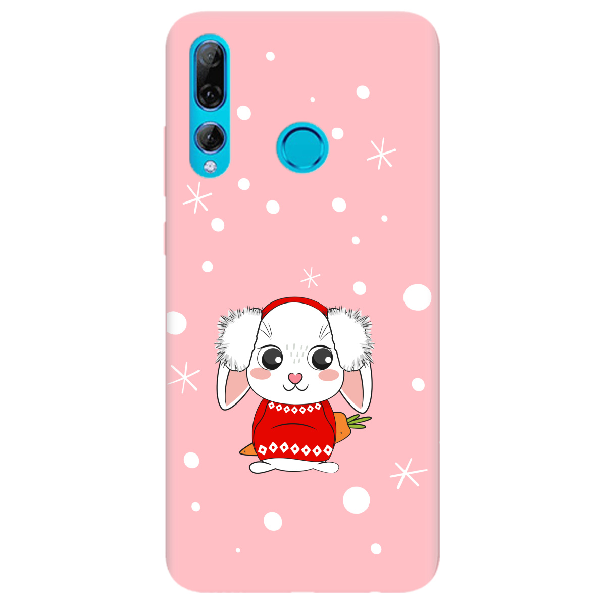 Чохол для Huawei P Smart Plus 2019 ніжно-рожевий матовий soft touch My bunny - фото 1