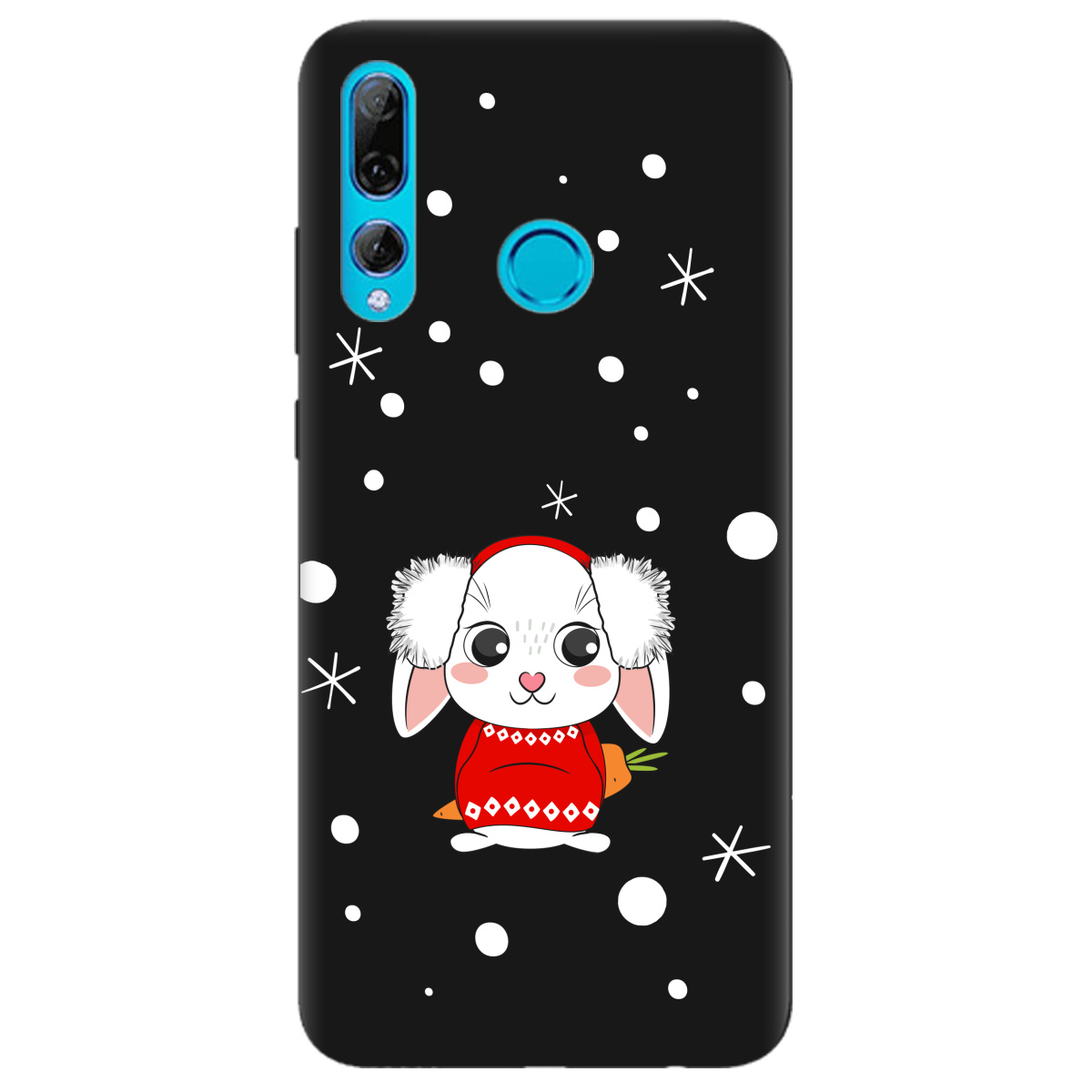 Чехол для Huawei P Smart Plus 2019 черный матовый soft touch My bunny - фото 1