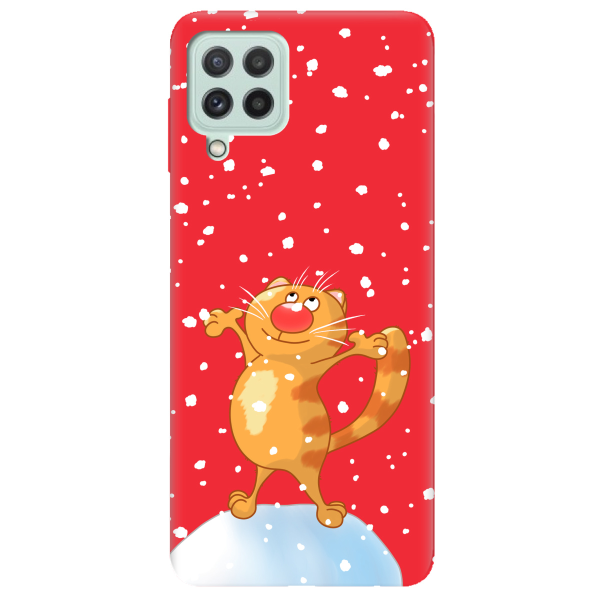 Чохол для Samsung Galaxy M32 яскраво-червоний матовий soft touch By Happy - фото 1