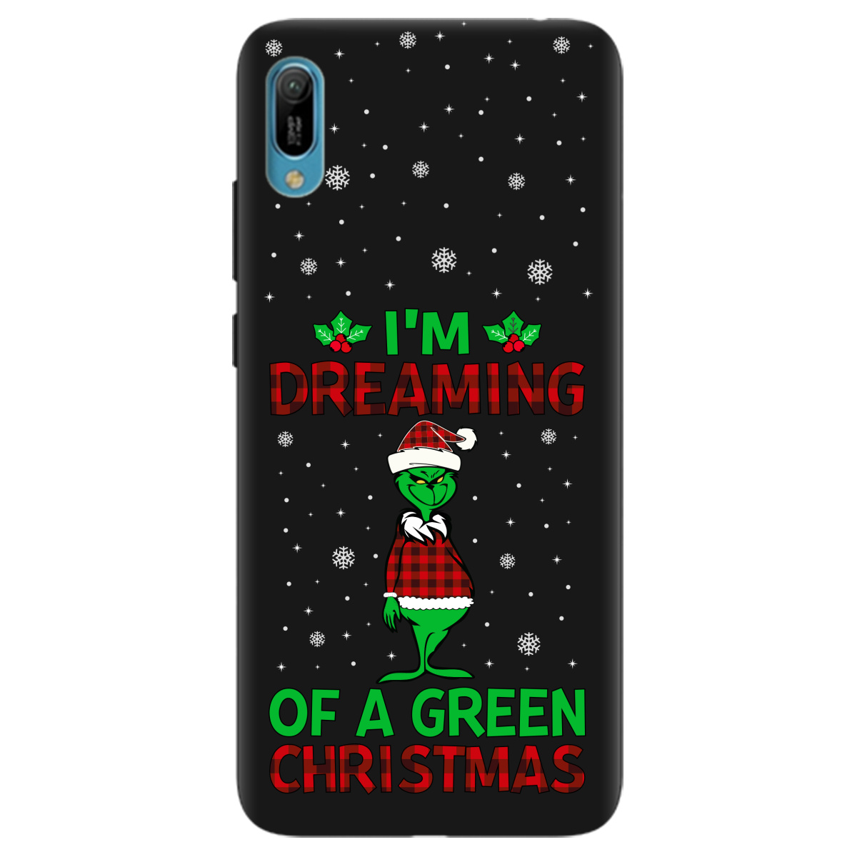 Чехол для Huawei Y6 2019 черный матовый soft touch I'm dreaming - фото 1