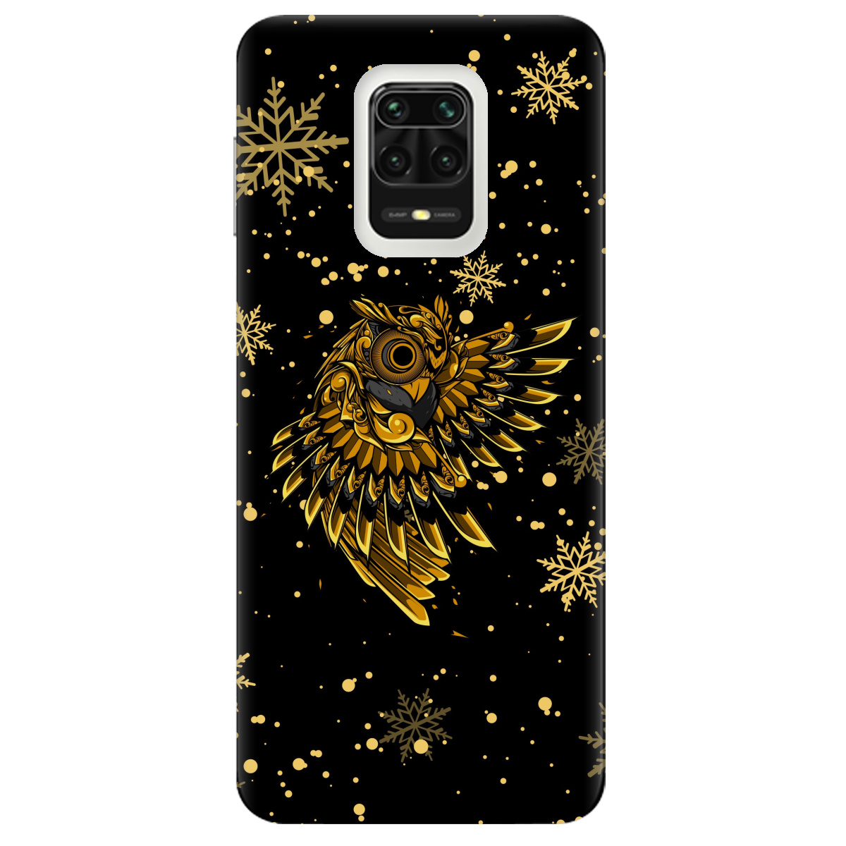 Чехол для Xiaomi Redmi Note 9 Pro Max Gold sova - фото 1