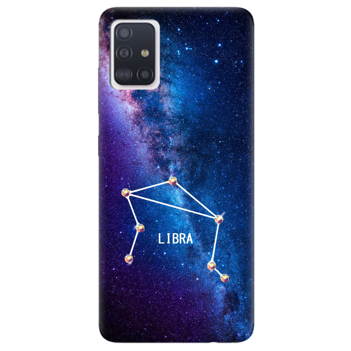 Чехол для Samsung Galaxy A51 Libra (Весы) со стразами - фото 1