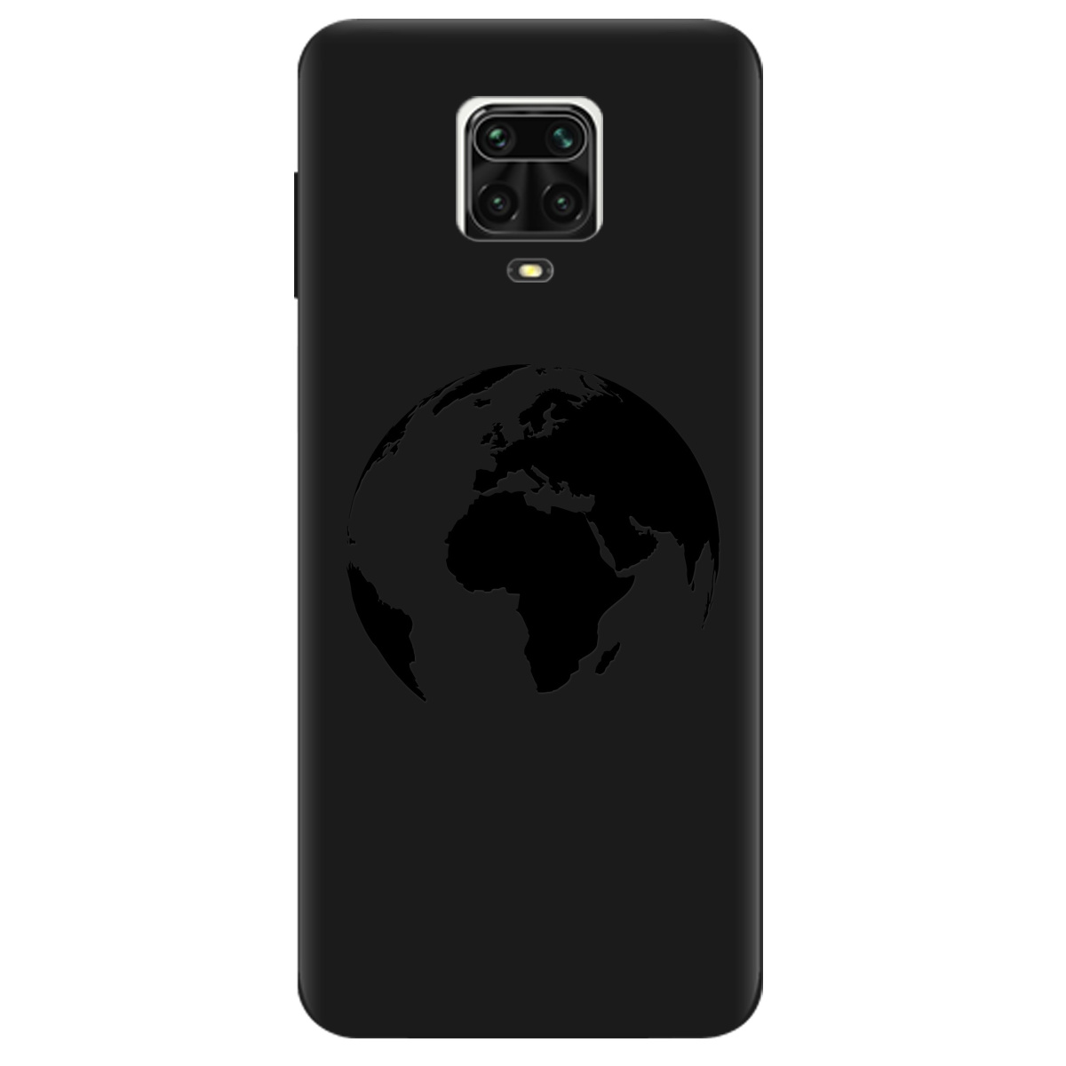 Чехол для Xiaomi Redmi Note 9 Pro Max черный матовый soft touch Planet - фото 1