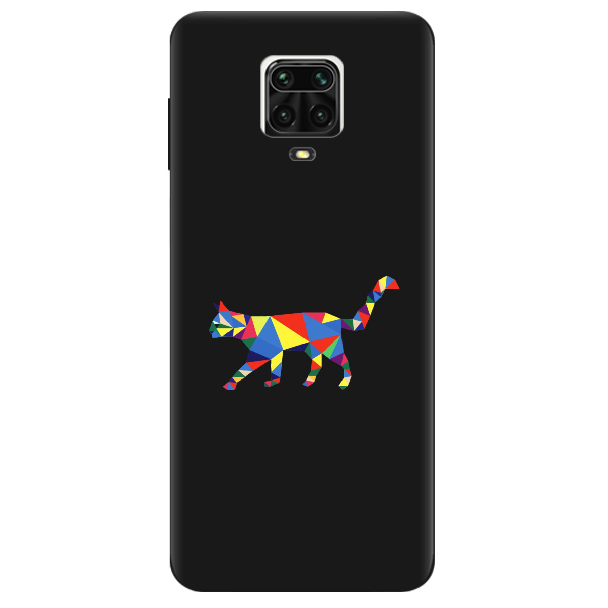 Чехол для Xiaomi Redmi Note 9 Pro Max черный матовый soft touch Cat - фото 1