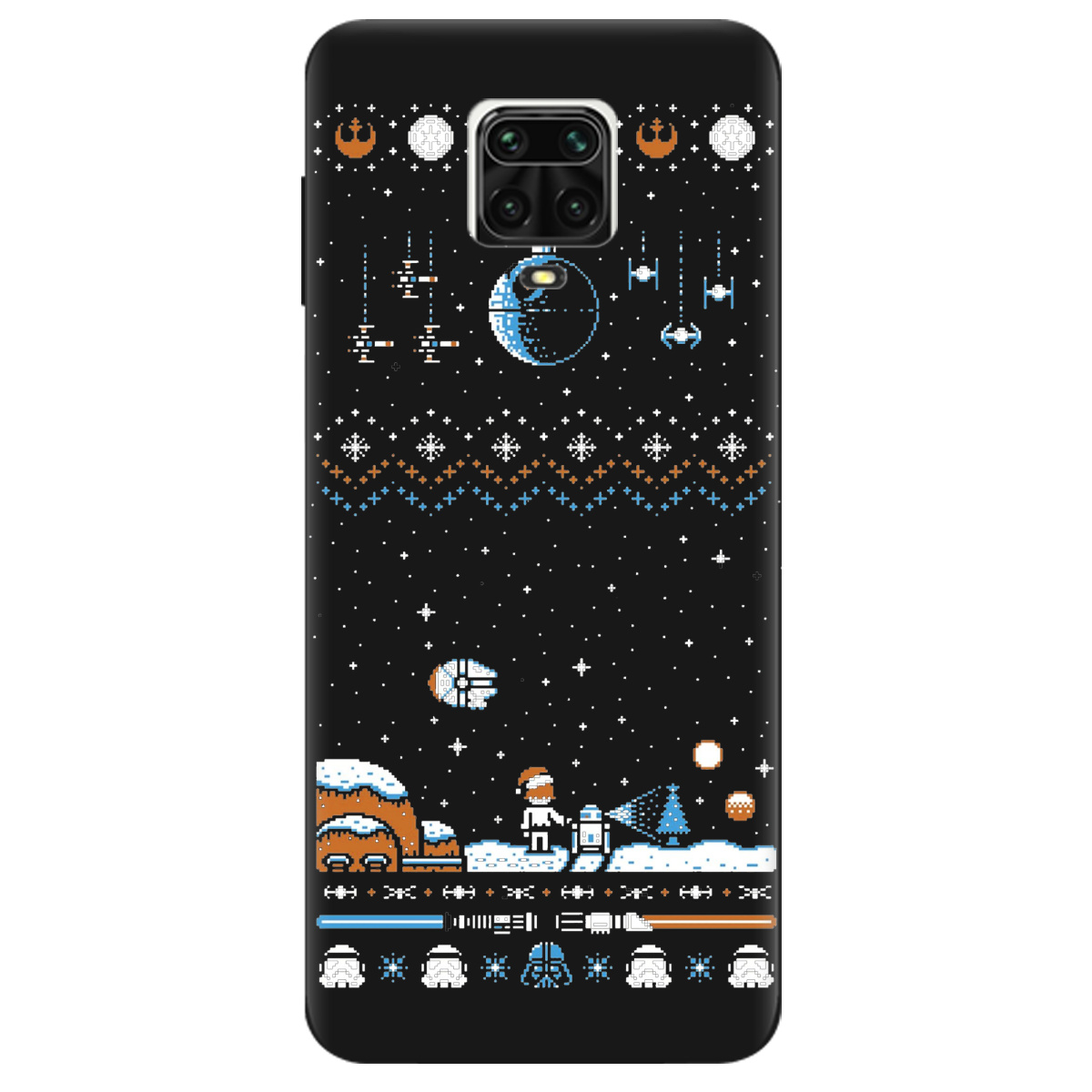 Чохол для Xiaomi Redmi Note 9 Pro Max чорний матовий soft touch Star wars - фото 1