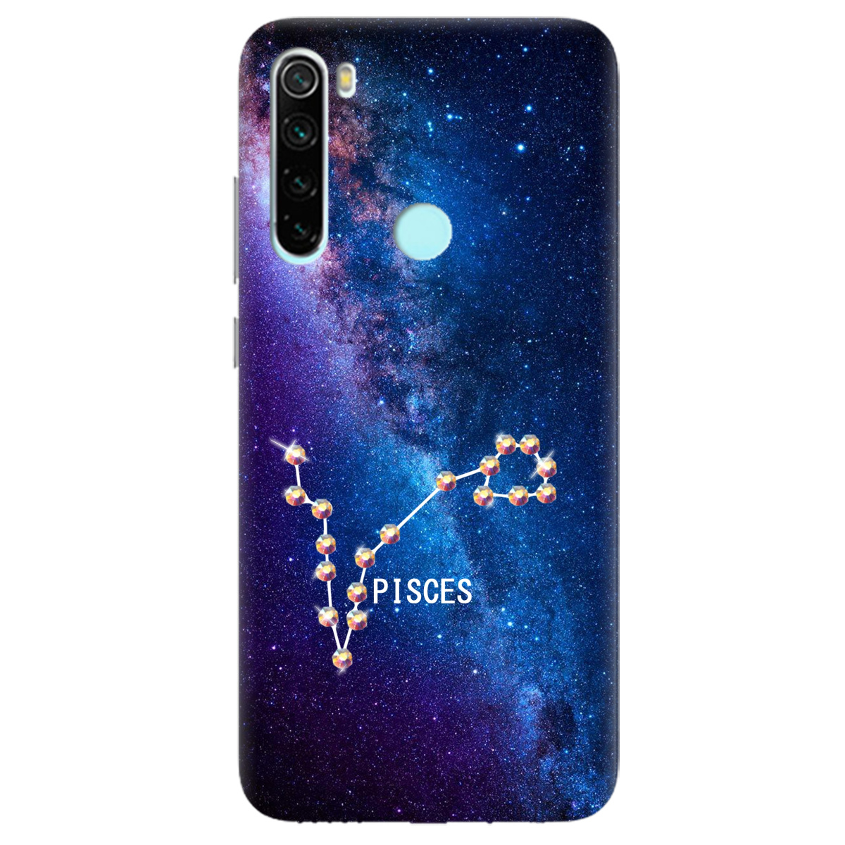 Чохол для Xiaomi Redmi Note 8T Pisces (Риби) зі стразами - фото 1