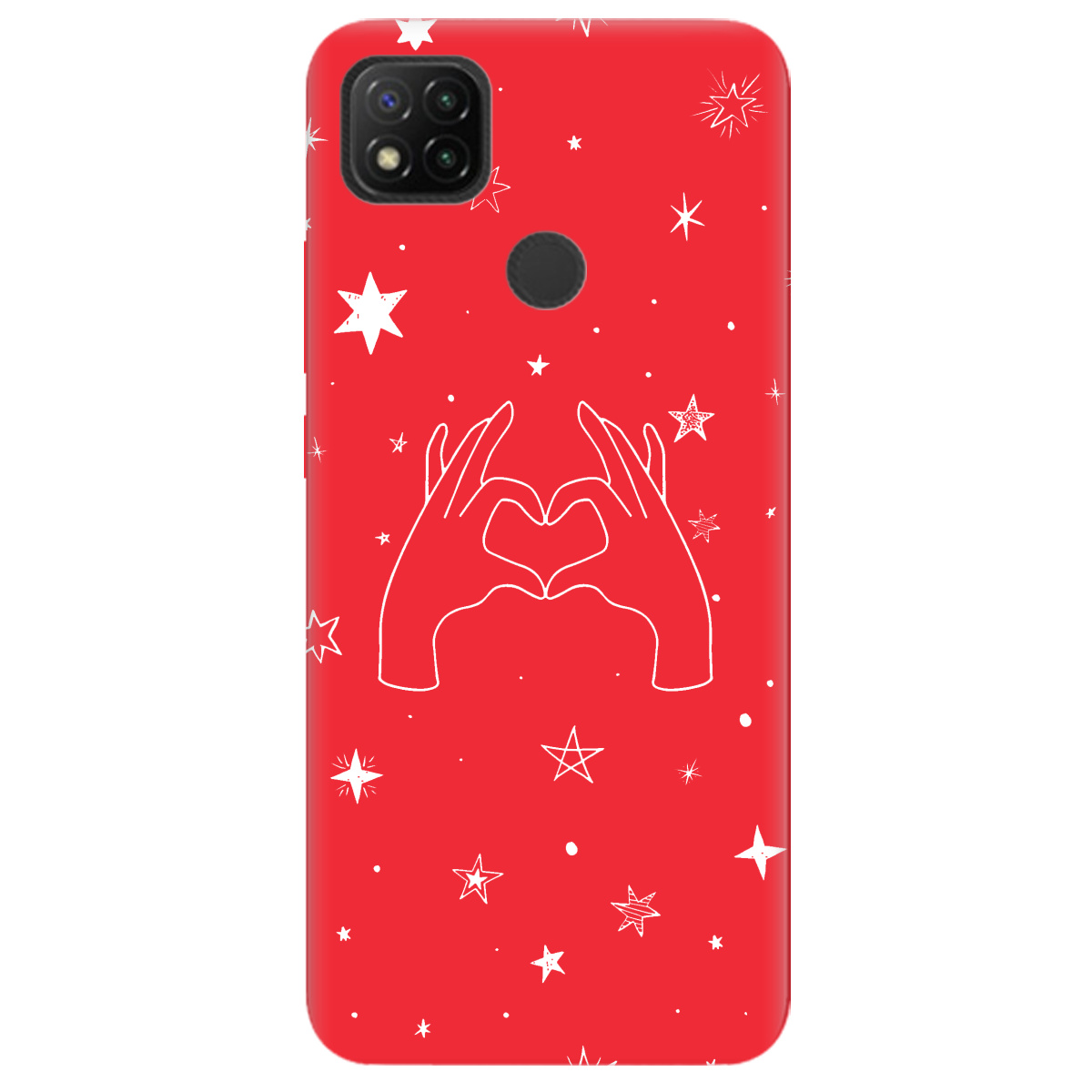 Чехол для Xiaomi Redmi 9C ярко-красный матовый soft touch Create - фото 1