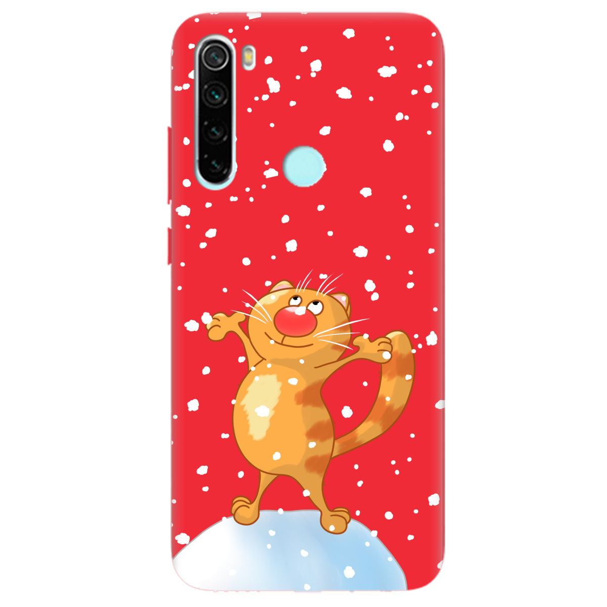 Чехол для Xiaomi Redmi Note 8T ярко-красный матовый soft touch By Happy - фото 1