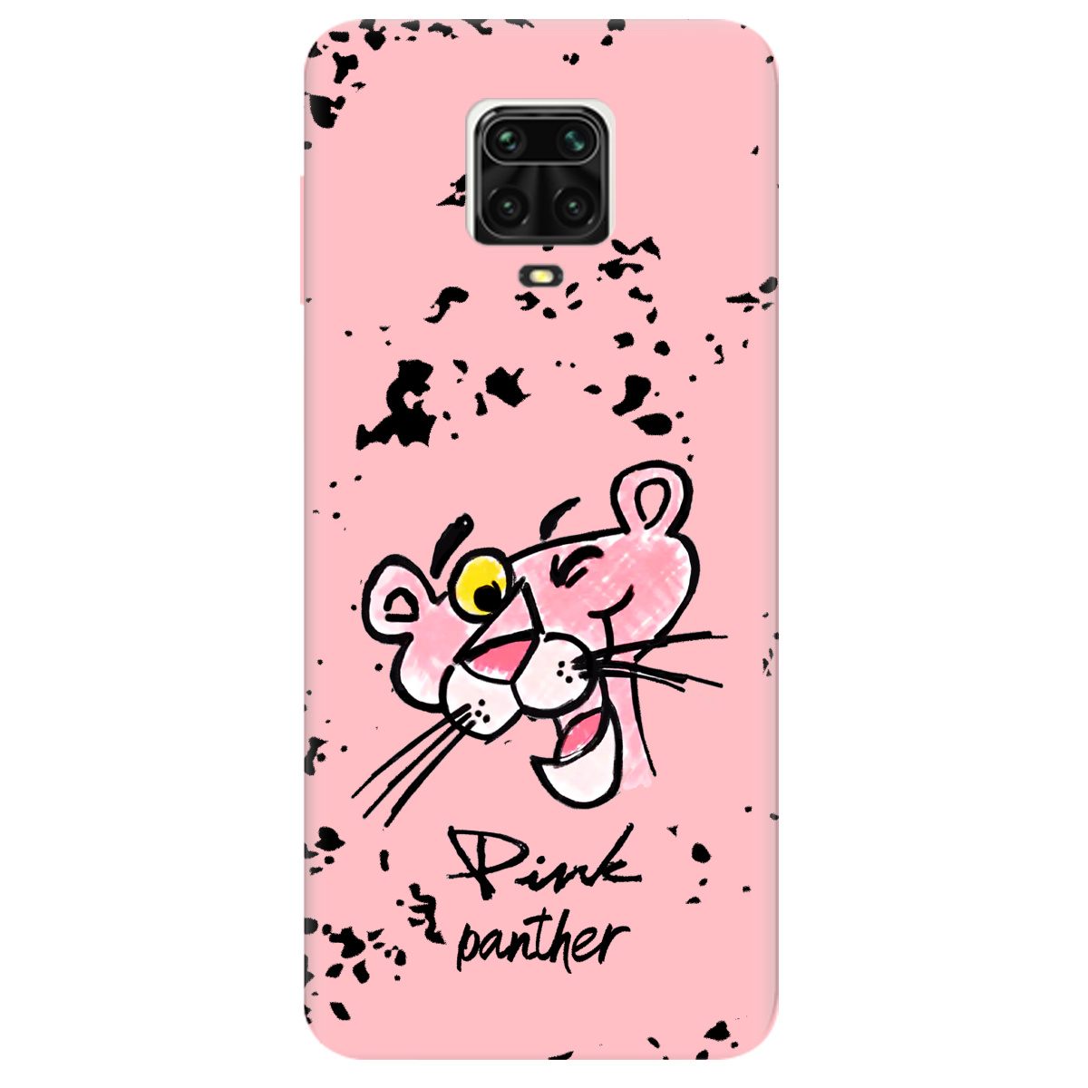 Чехол для Xiaomi Redmi Note 9 Pro Max нежно-розовый матовый soft touch Pink Panther - фото 1