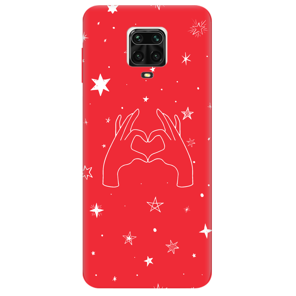 Чехол для Xiaomi Redmi Note 9 Pro Max ярко-красный матовый soft touch Create - фото 1