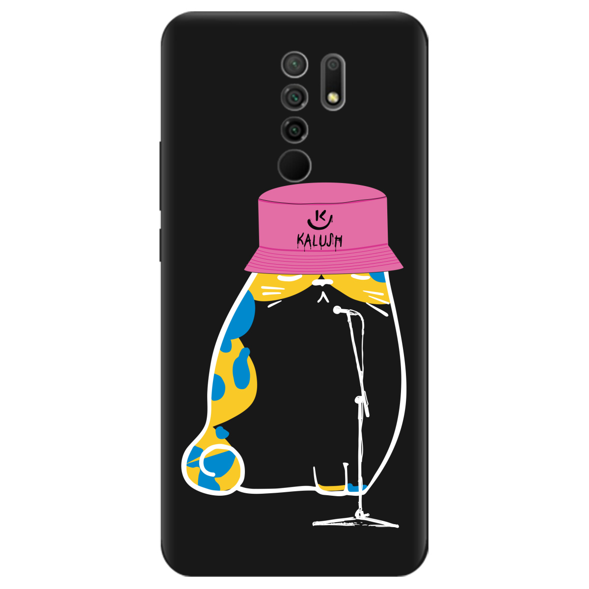 Чехол для Xiaomi Redmi 9 черный матовый soft touch Калуш - фото 1