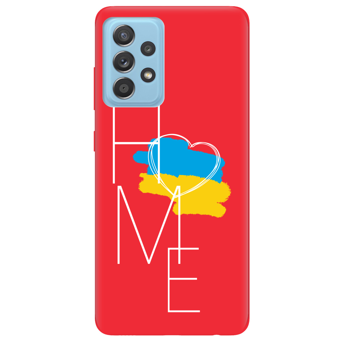 Чехол для Samsung Galaxy А52 ярко-красный матовый soft touch Дім - фото 1