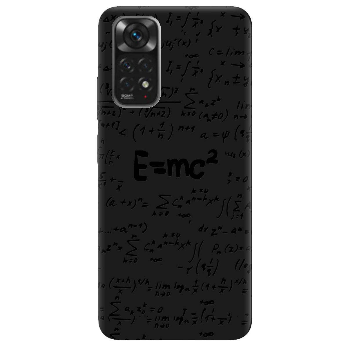 Чехол для Xiaomi Redmi Note 11s черный матовый soft touch Black Einstein - фото 1