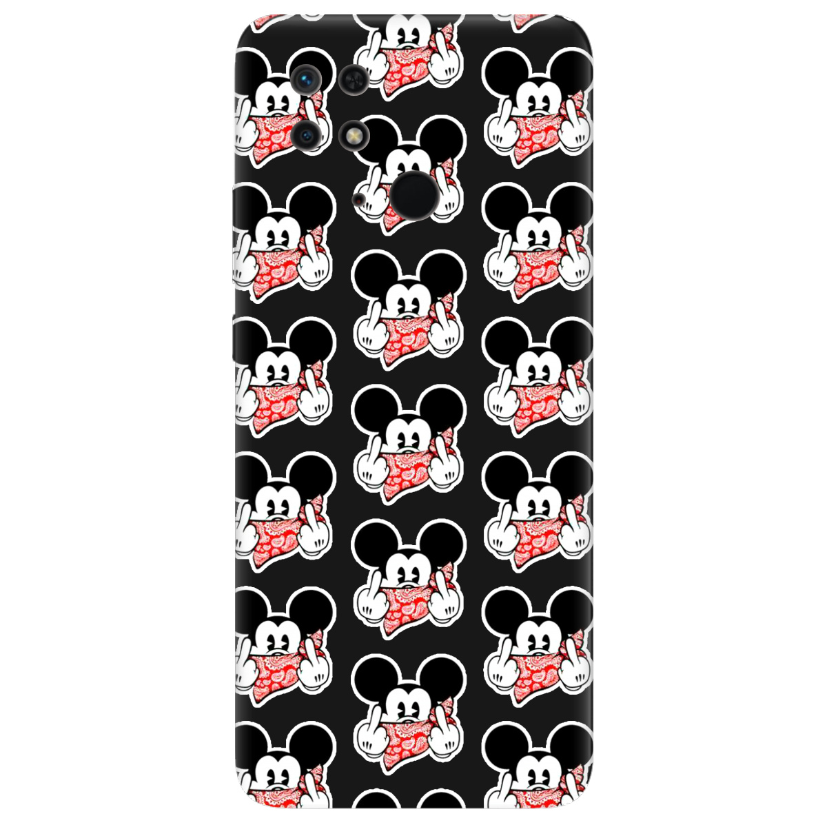 Чохол для Xiaomi Redmi 10C чорний матовий soft touch Mickey Mouse - фото 1