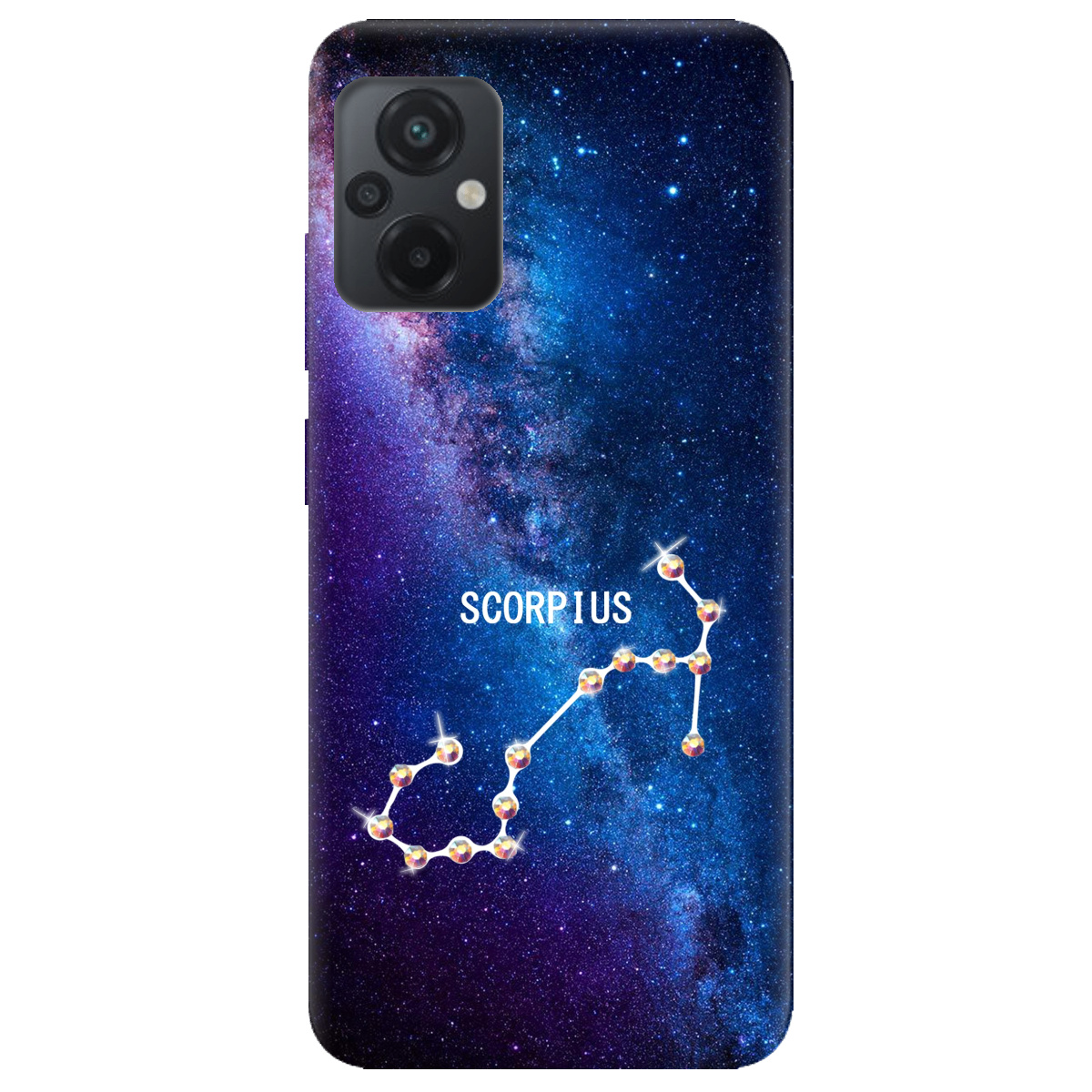 Чехол для Xiaomi Poco M5 Scorpius (Скорпион) со стразами - фото 1