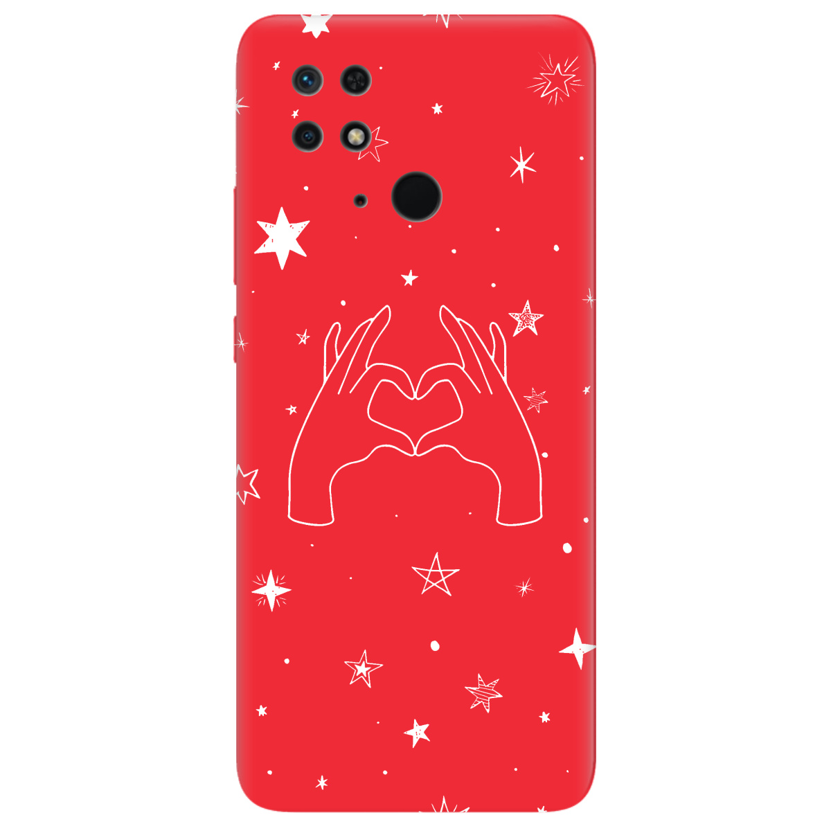 Чехол для Xiaomi Redmi 10C ярко-красный матовый soft touch Create - фото 1