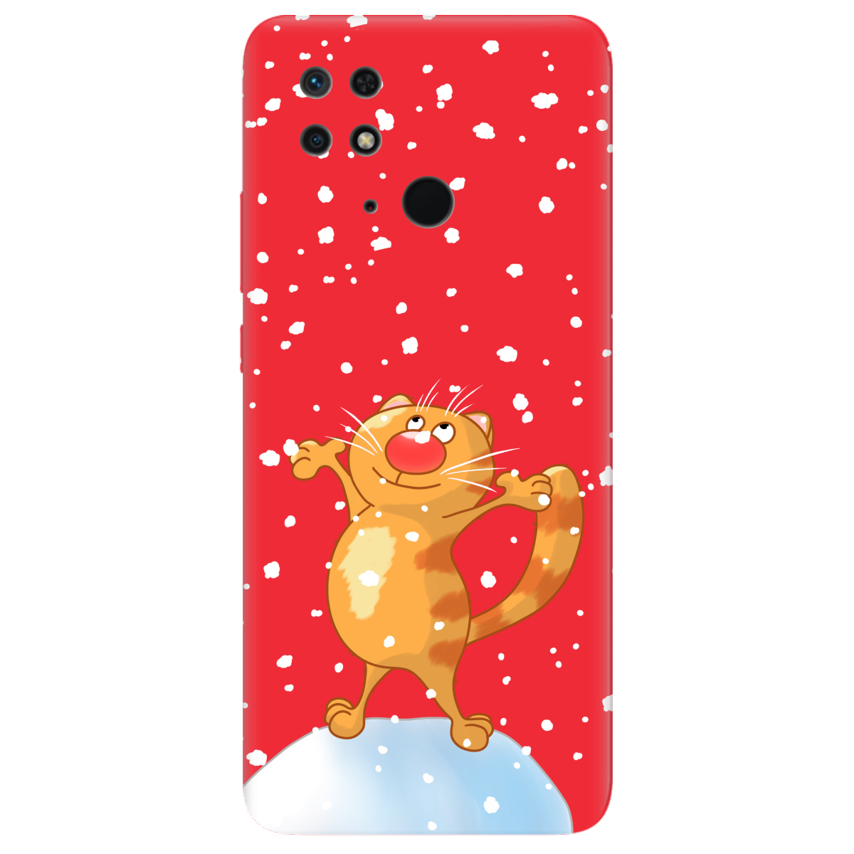 Чехол для Xiaomi Redmi 10C ярко-красный матовый soft touch By Happy - фото 1