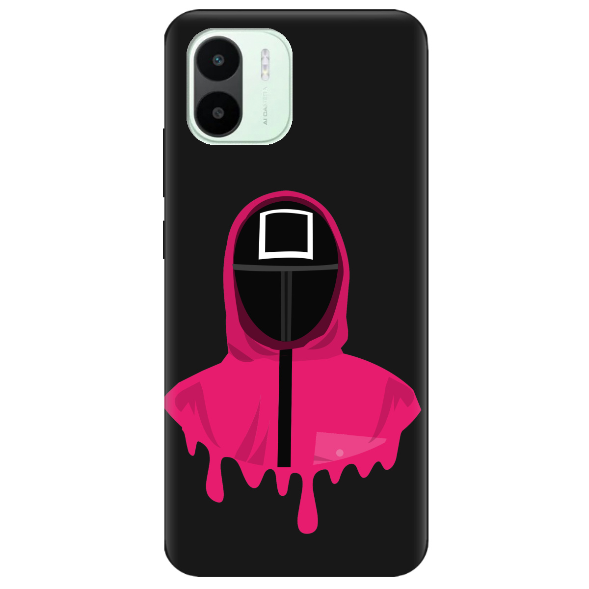 Чохол для Xiaomi Redmi A1 чорний матовий soft touch Гра в кальмара - фото 1