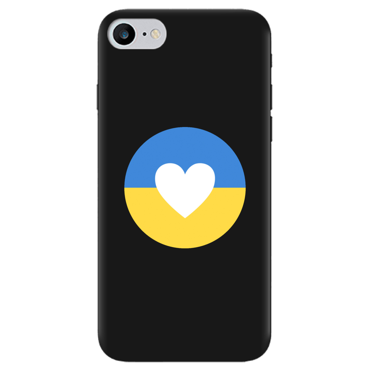 Чехол для Apple iPhone 8 черный матовый soft touch Кохана Україна - фото 1