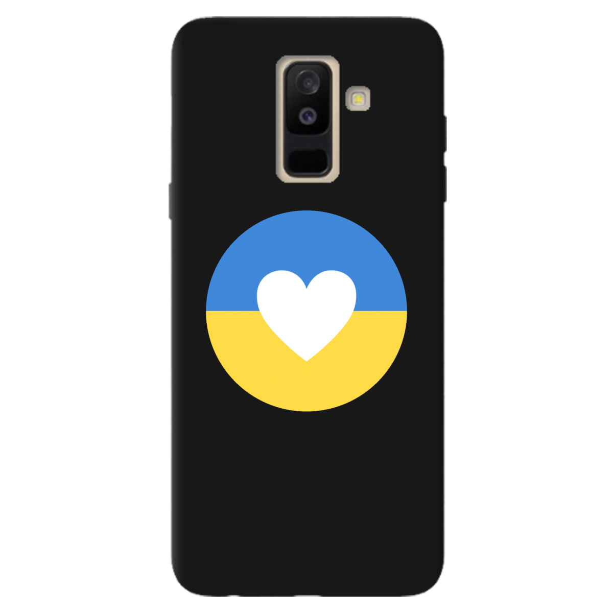 Чохол для Samsung Galaxy A6 Plus 2018 чорний матовий soft touch Кохана Україна - фото 1