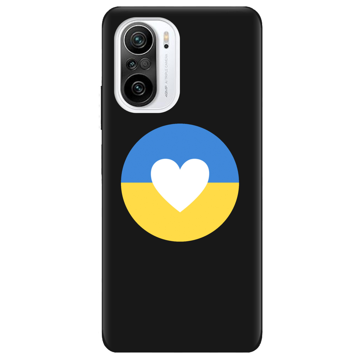 Чехол для Xiaomi Poco F3 черный матовый soft touch Кохана Україна - фото 1