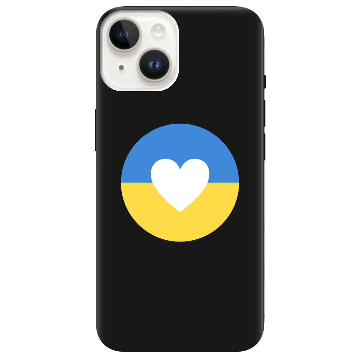 Чохол для Apple iPhone 14 Plus чорний матовий soft touch Кохана Україна - фото 1