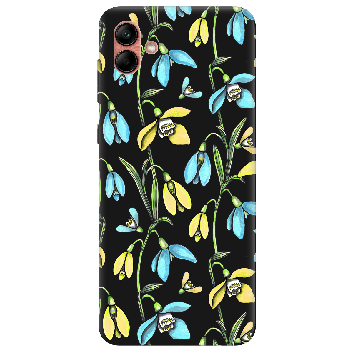 Чехол для Samsung Galaxy A04 черный матовый soft touch Проліски - фото 1