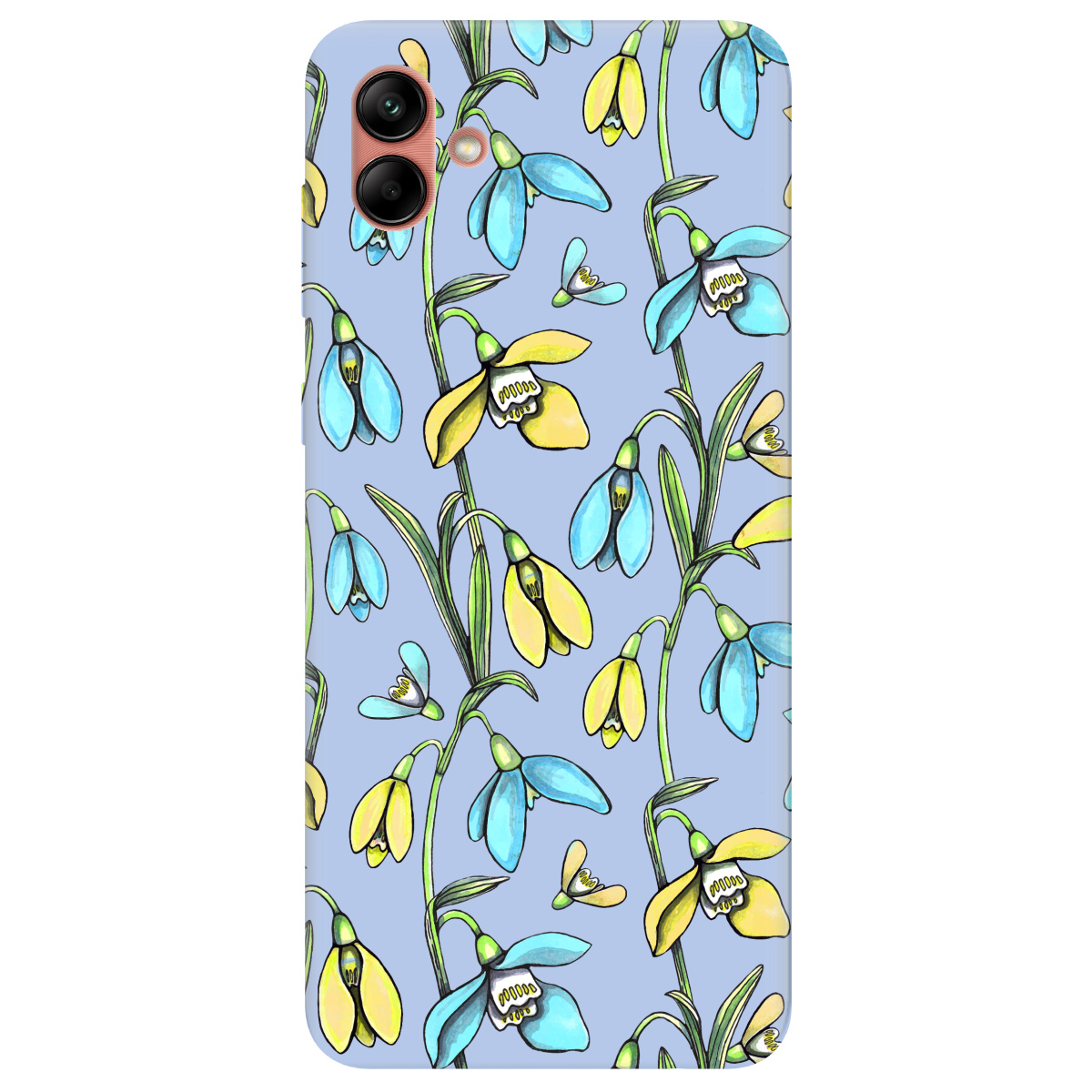 Чехол для Samsung Galaxy A04 нежно-голубой матовый soft touch Проліски - фото 1