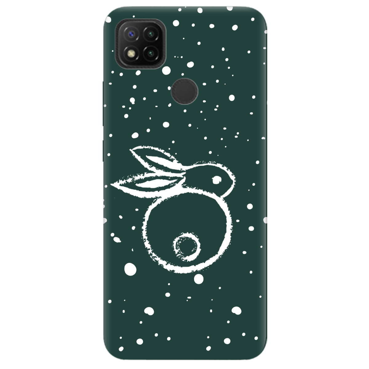 Чохол для Xiaomi Redmi 9C темно-зелений матовий soft touch Rabbit - фото 1