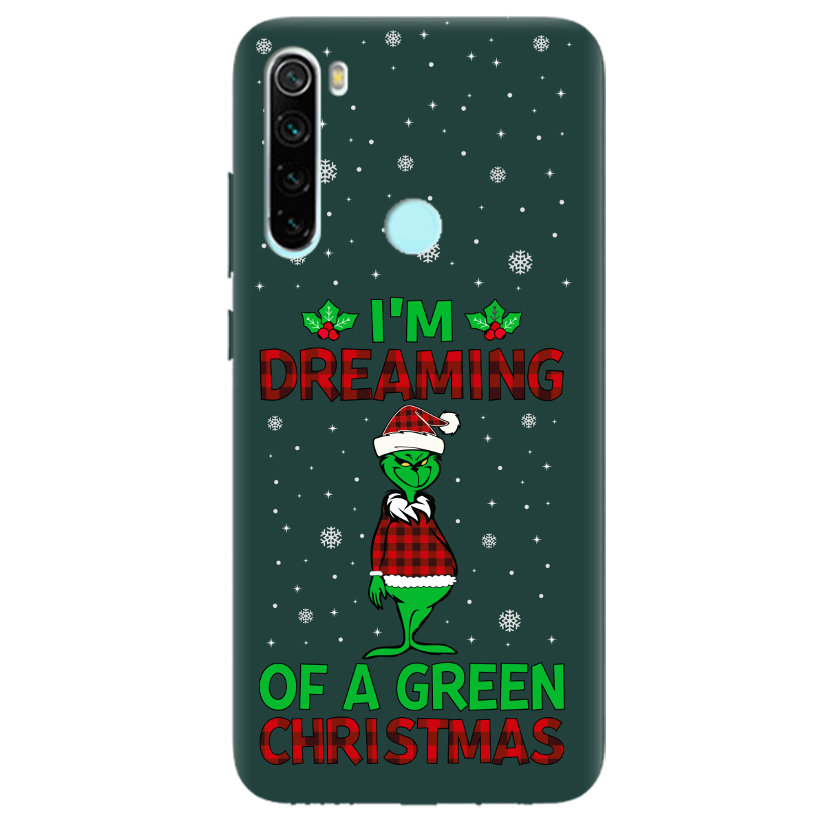 Чохол для Xiaomi Redmi Note 8T темно-зелений матовий soft touch I'm dreaming - фото 1