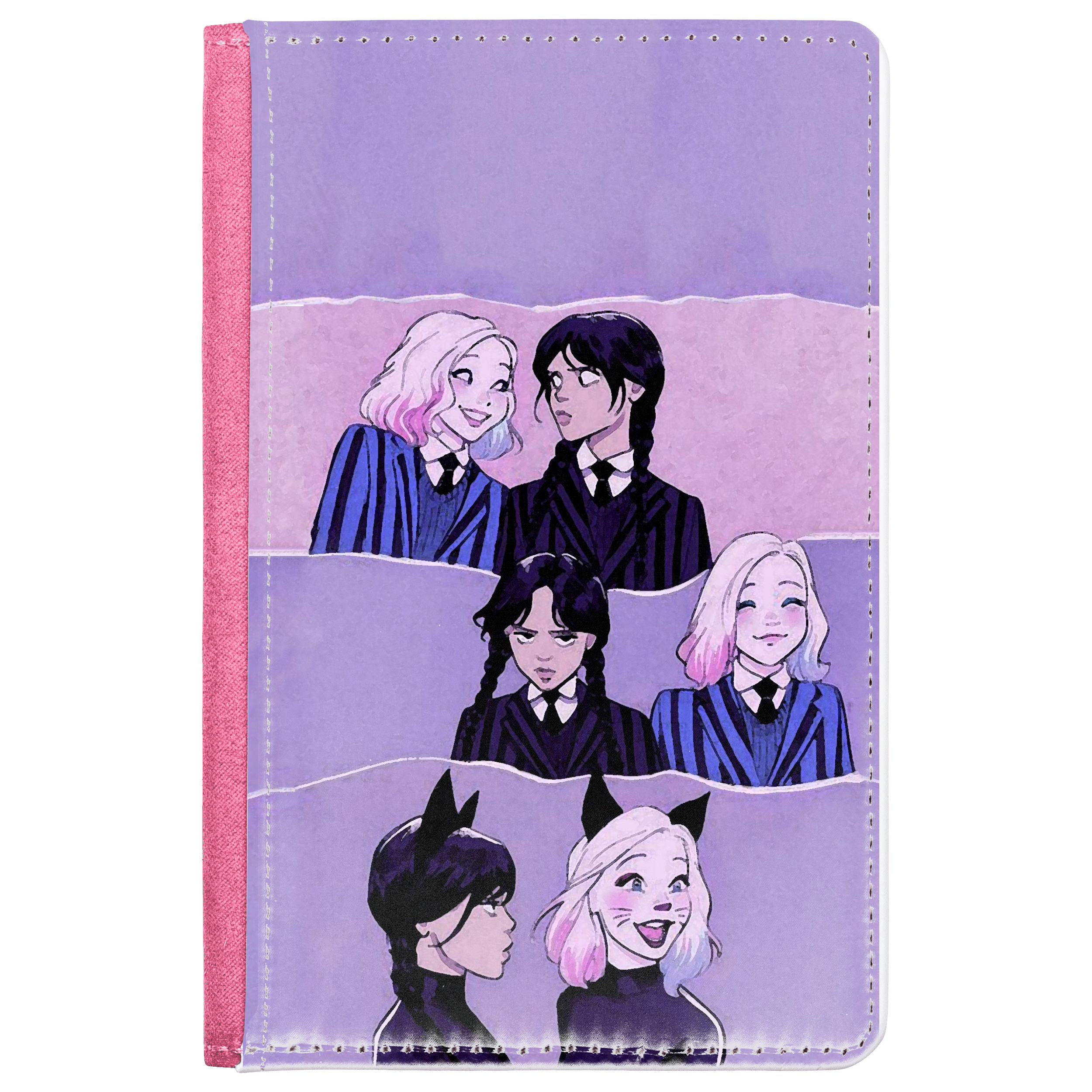 Обложка для паспорта розовая Wednesday - фото 1