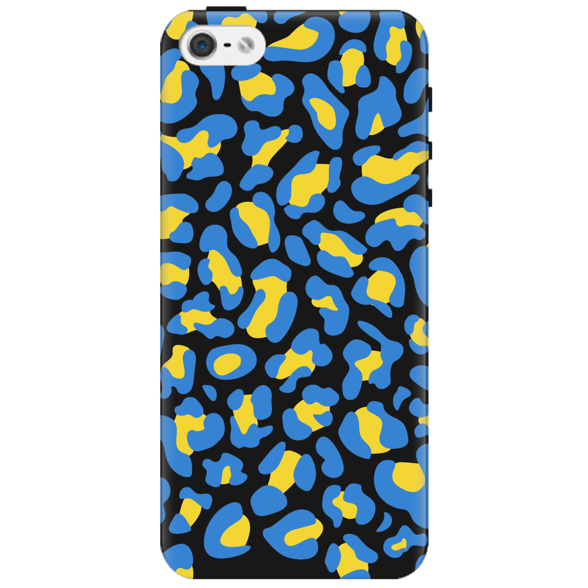 Чехол для Apple iPhone 5 / 5S черный матовый soft touch LeopardUA - фото 1